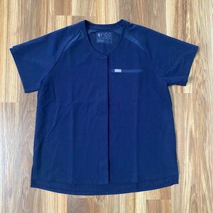 FIGS Tela Scrub Top Navy Large L